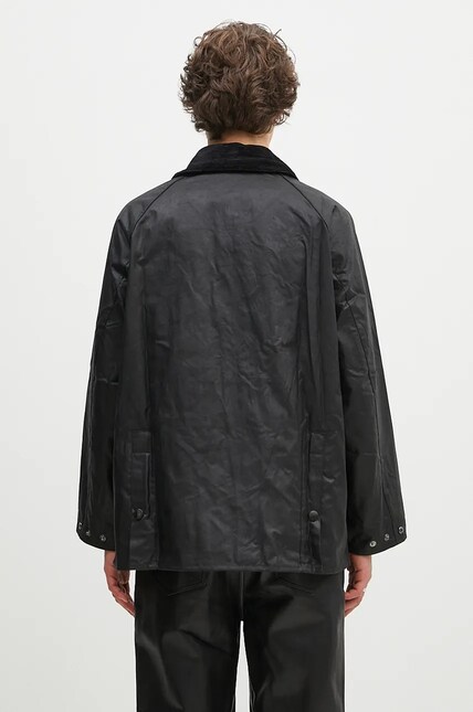 Barbour jachetă cerată OS Bedale Wax Jacket culoarea negru, de