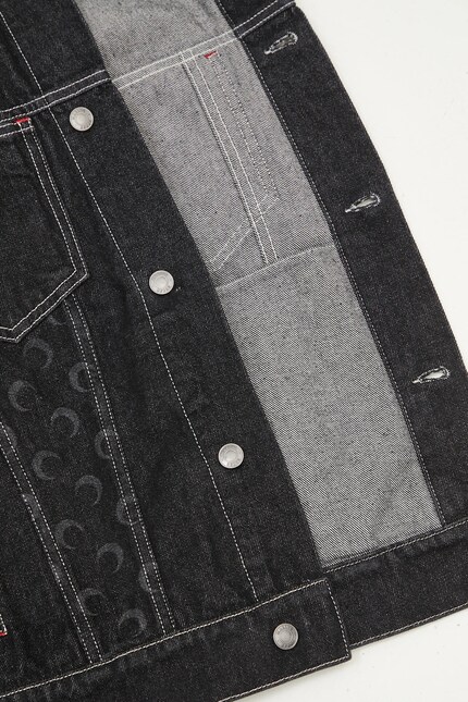 Marine Serre denim jacket Moon Laser Denim Trucker Jacket PRM EU