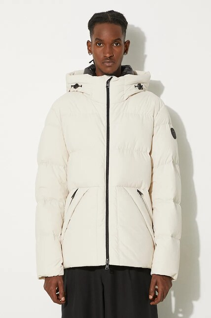 Woolrich down jacket Sierra Supreme Down Jacket men's beige color
