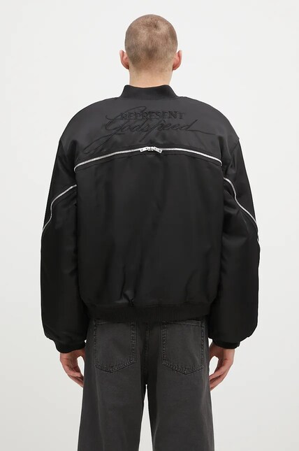 Represent bomber jacket Zip Back Bomber Jacket men's black color