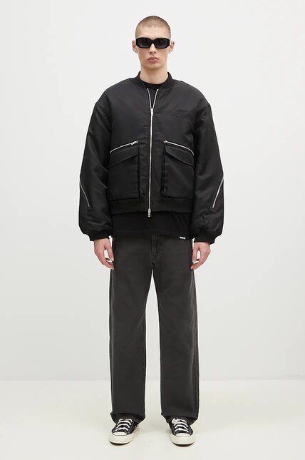 Куртка-бомбер Represent Zip Back Bomber Jacket мужская цвет чёрный
