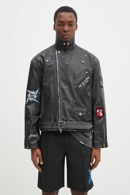 Represent leather biker jacket Metallica Leather Jacket men's