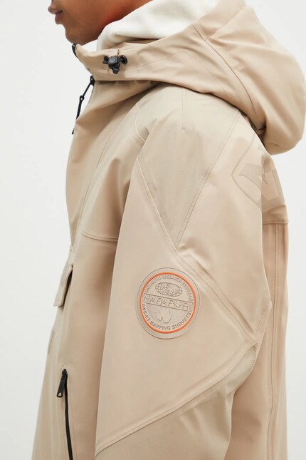 Napapijri jacket Rainforest Tech men's beige color NP0A4I9CN1I1 at