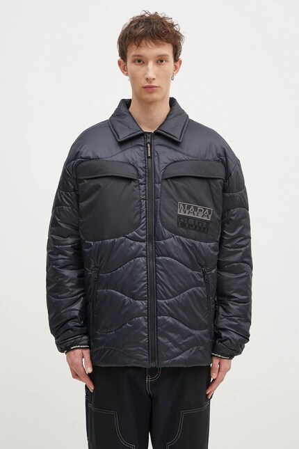 Napapijri wool blend jacket A-Jaman navy blue color NP0A4I1W0411