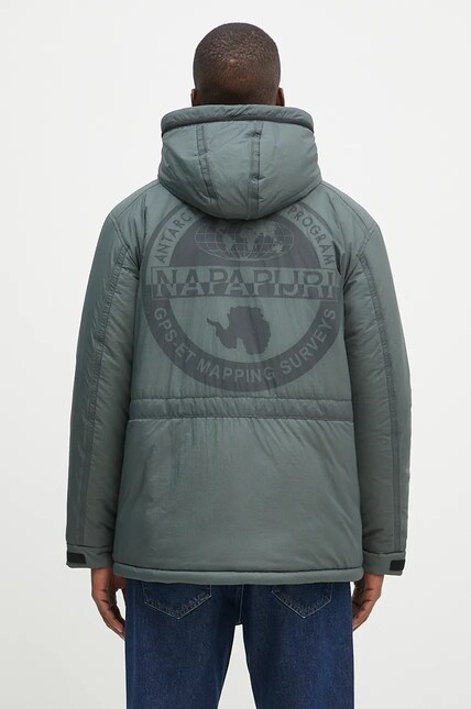 Napapijri jacket Skidoo Sheer men's green color NP0A4IAEG1S1 at PRM US