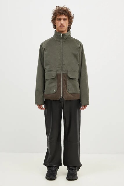 Norse Projects wool blend jacket Hakon Solotex Corduroy green