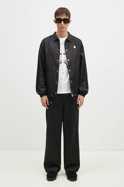 A Bathing Ape jacket Lux Sport Pattern Jacquard Nylon Coach Jacket