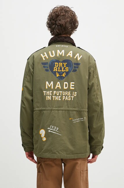 Human Made shirt jacket Field Jacket green color HM28JK021 at PRM US