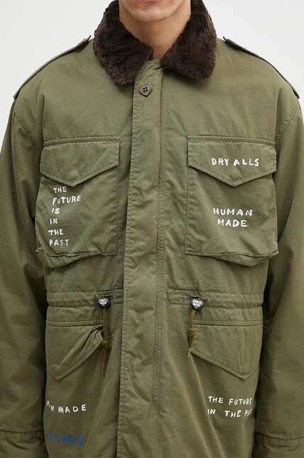 Human Made shirt jacket Field Jacket green color HM28JK021 at PRM US