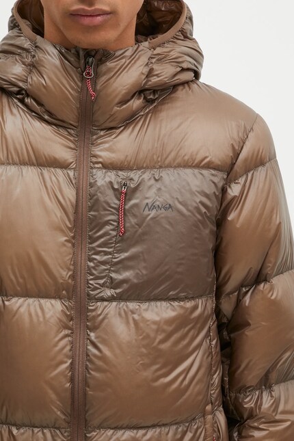 Nanga down jacket Mountain Lodge Down Hoodie Jacket men's green