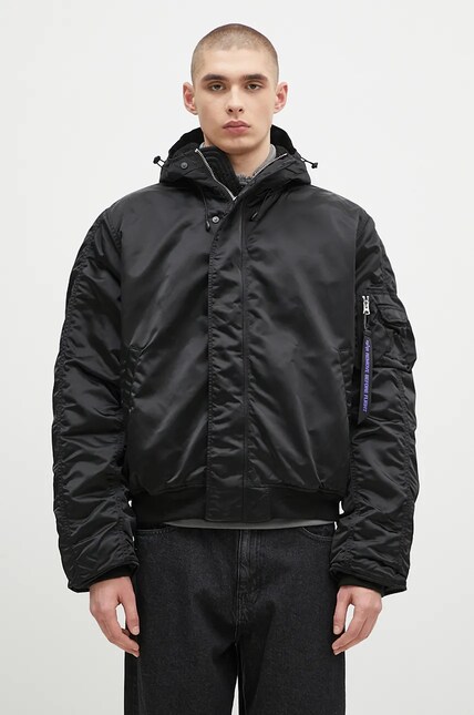 Alpha Industries jacket N-2B UV men's black color 148133UV at PRM US