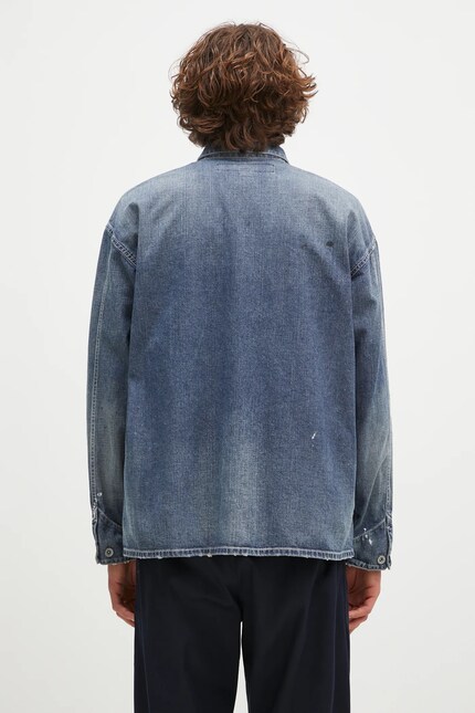 NEIGHBORHOOD denim jacket Washed Coverall Jacket men's navy blue
