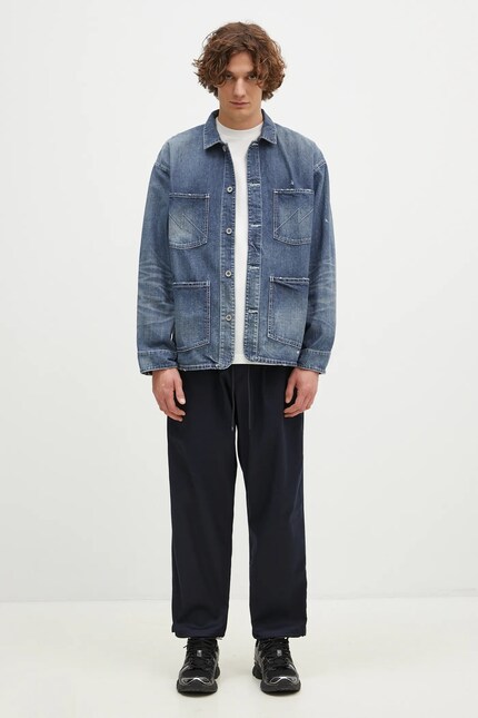 NEIGHBORHOOD denim jacket Washed Coverall Jacket men's navy blue