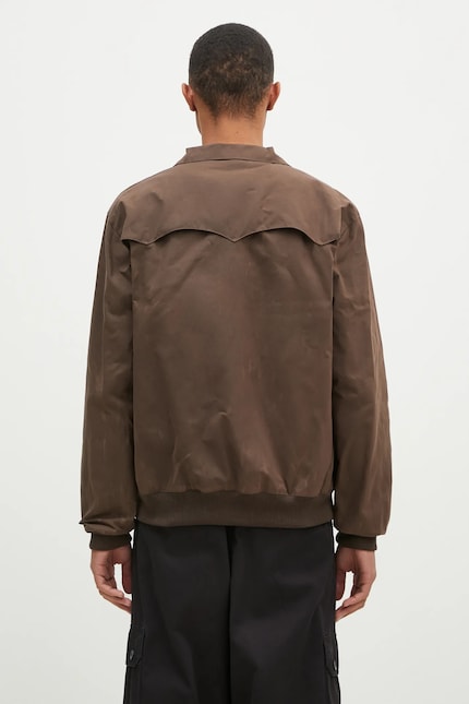 Куртка-бомбер Fred Perry Made In England Wax Harrington мужская Куртка-бомбер Fred Perry Made In England Wax Harrington мужская