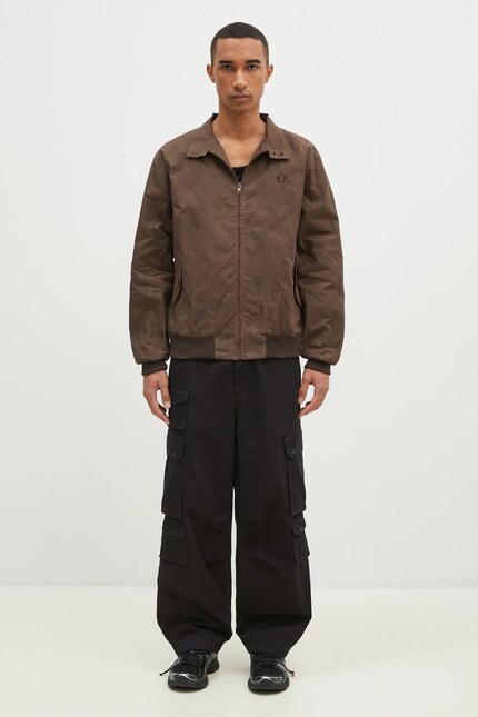 Куртка-бомбер Fred Perry Made In England Wax Harrington мужская Куртка-бомбер Fred Perry Made In England Wax Harrington мужская