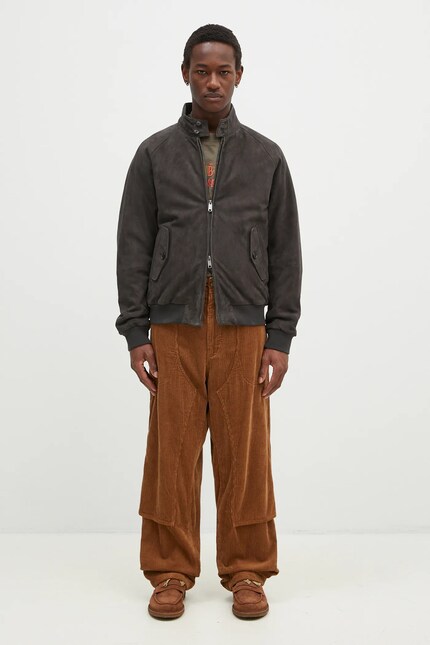 Baracuta suede jacket Suede Winter G9 men's gray color BRCPS0990