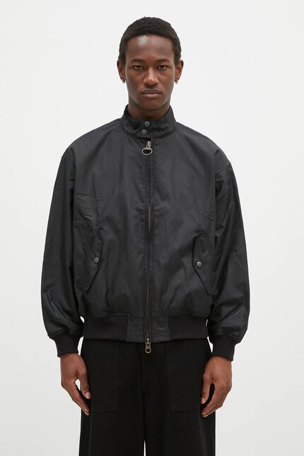 Baracuta jacket Barbour x Baracut Wax Jacket men's black color