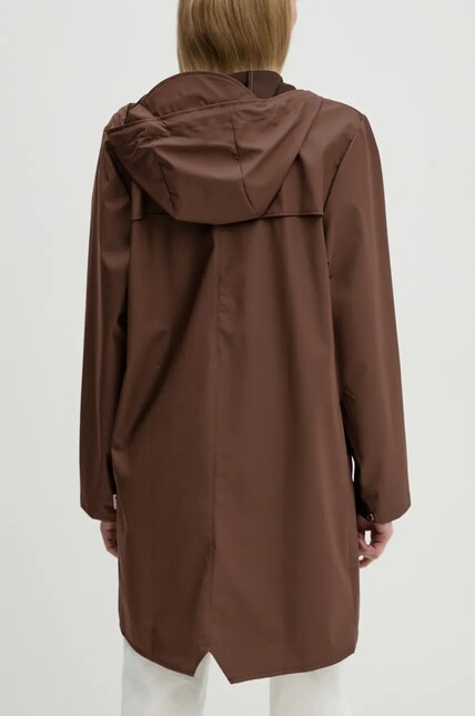 Rains jacket Long Jacket W3 brown color 12020-23 at PRM US