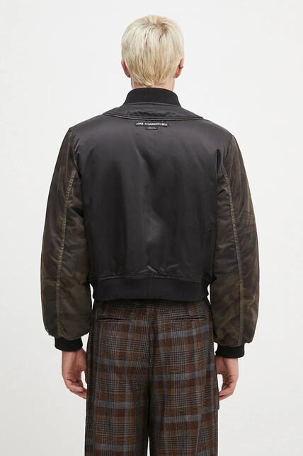 Andersson Bell bomber jacket Mesh Sleeve Bomber Jacket black color