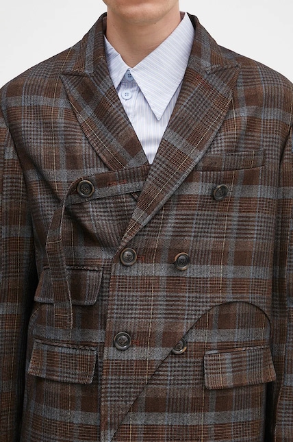 Andersson Bell wool blazer Soe Check Wrap Double Breasted Jacket Andersson Bell wool blazer Soe Check Wrap Double Breasted Jacket