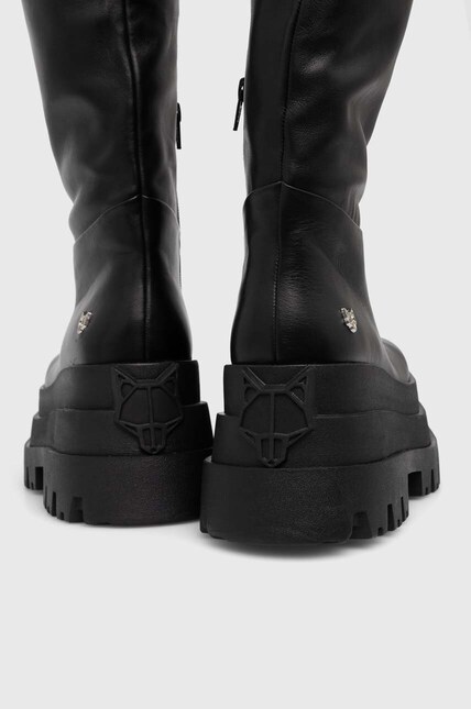 Naked Wolfe leather boots women's black color Sasha Black at PRM US