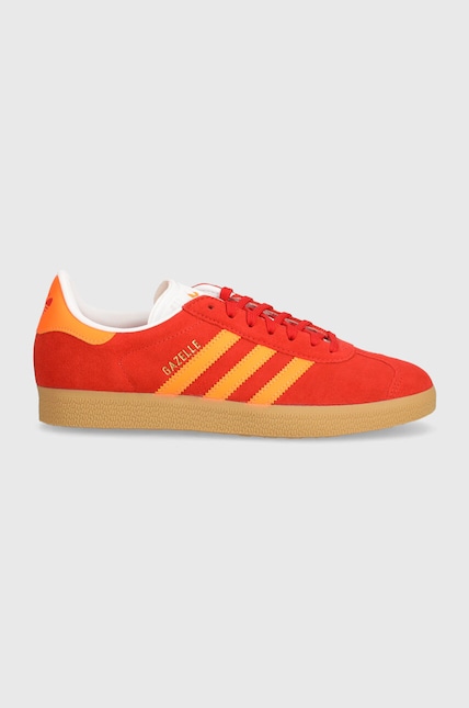 adidas Originals suede sneakers Gazelle red color JI1374 at PRM US adidas Originals suede sneakers Gazelle red color JI1374 at PRM US