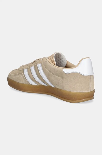 Замшеві кросівки adidas Originals Gazelle Indoor колір бежевий