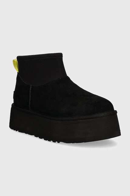 Замшеві чоботи UGG Classic Mini Dipper колір чорний 1168170-BLK