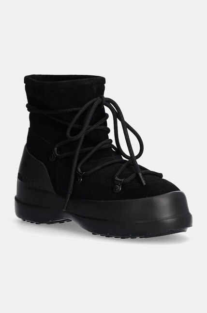 Замшевые сапоги Moon Boot MB LUNA BOOT SUEDE цвет чёрный