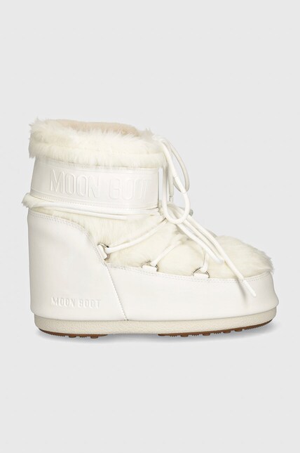 Moon Boot snow boots MB ICON LOW FAUX FUR white color 80D1409390