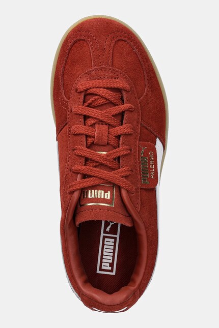 Замшеві кросівки Puma Palermo Elevata Wns колір помаранчевий