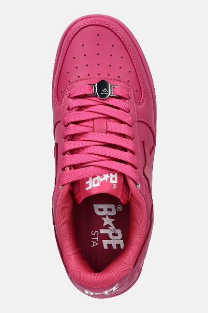 A BATHING APE ストレートデニム ピンクスター A Bathing Ape leather sneakers Bape Sta #52 L pink color
