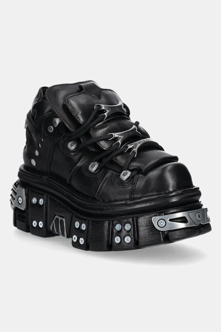 New Rock leather sneakers ITALI NEGRO+ NOMADA NEGRO+ TOWER NEGRO