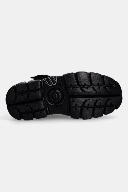 New Rock leather sneakers black color M.285.S1 at PRM US