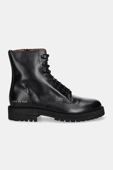 Common Projects leather hiking boots Combat men's black color 2453