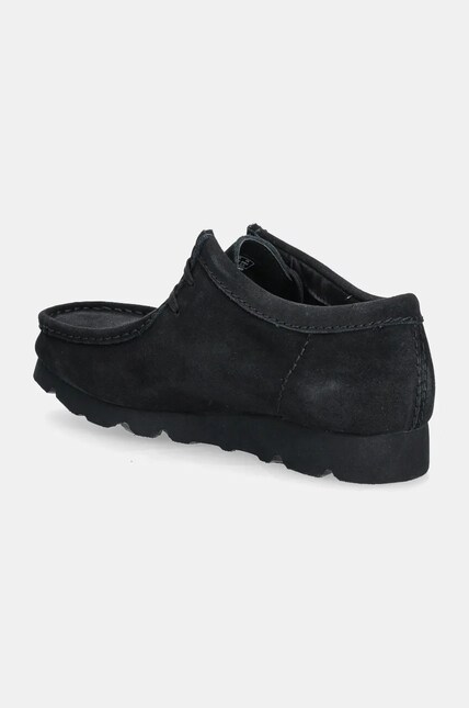 Clarks Originals suede shoes Wallabee Gore-Tex men's black color
