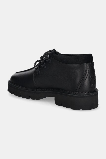 Clarks Originals leather shoes Trek Hike men's black color