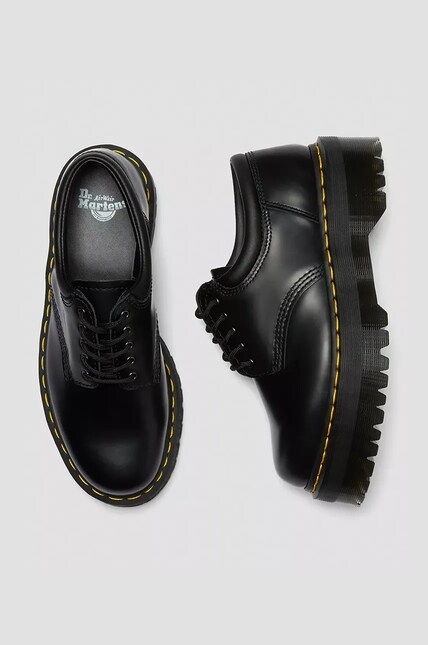 Кожаные туфли Dr. Martens 8053 Quad цвет чёрный DM24690001