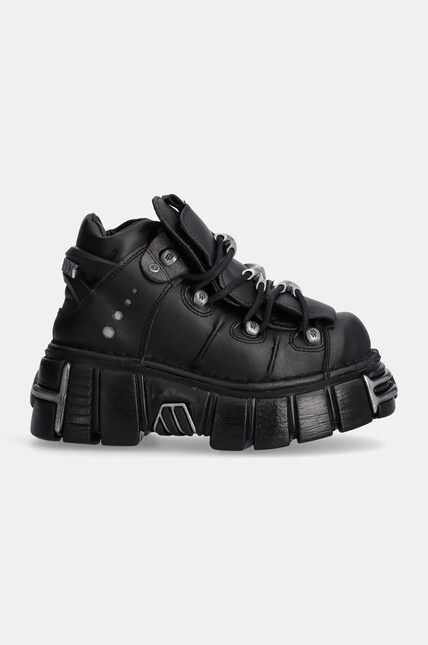 New Rock sneakers Negro Tower + Negro Acero black color M-106-VS1