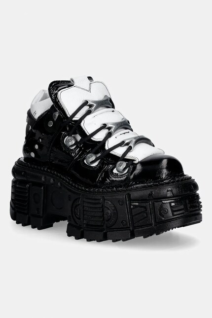 New Rock leather sneakers M-106-S119 Ankle Boot Imperfect black