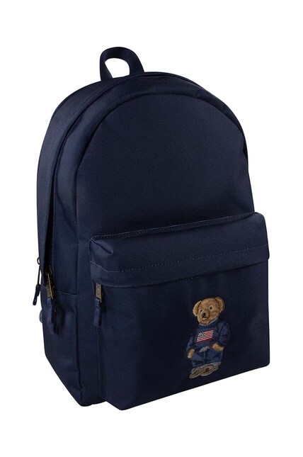 Детский рюкзак Polo Ralph Lauren цвет синий большой с аппликацией