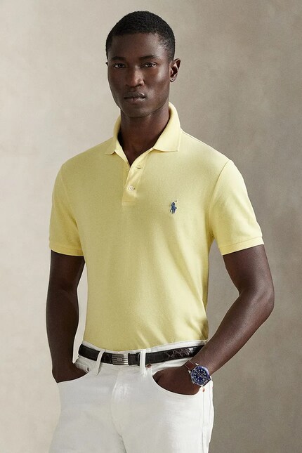 Polo Ralph Lauren Men's polo shirt cotton with elastane yellow
