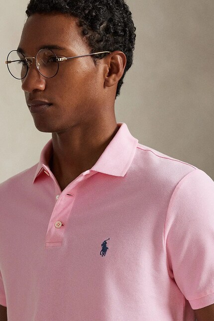 Polo Ralph Lauren Polo shirt cotton with elastane men's pink
