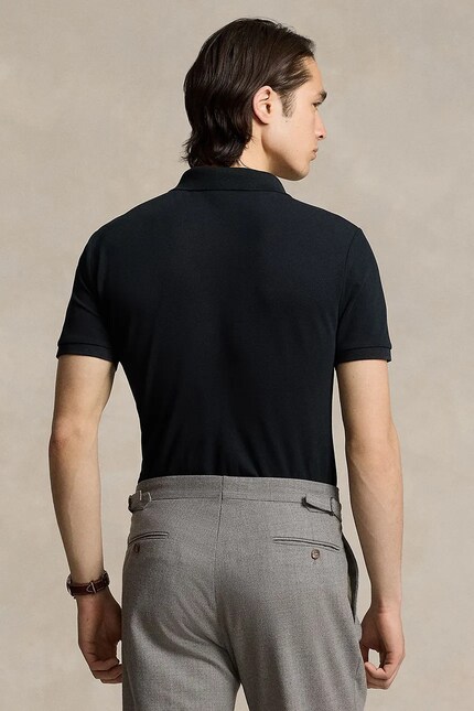 Polo Ralph Lauren polo shirt men's cotton with elastane black