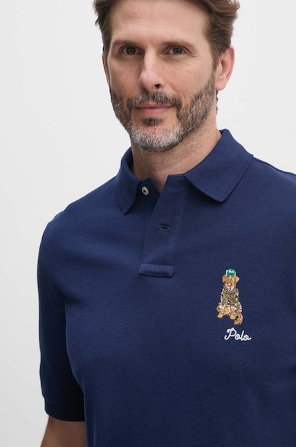 Polo Ralph Lauren cotton polo shirt navy blue color 710953336 at