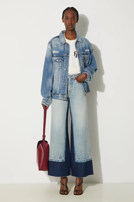 MM6 Maison Margiela jeans women's blue color S62LB0176.S30589 at