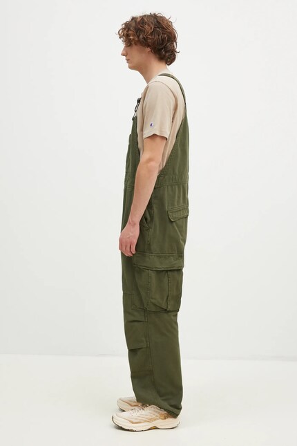 Carhartt WIP denim overalls Cargo Bib Overall green color I033752
