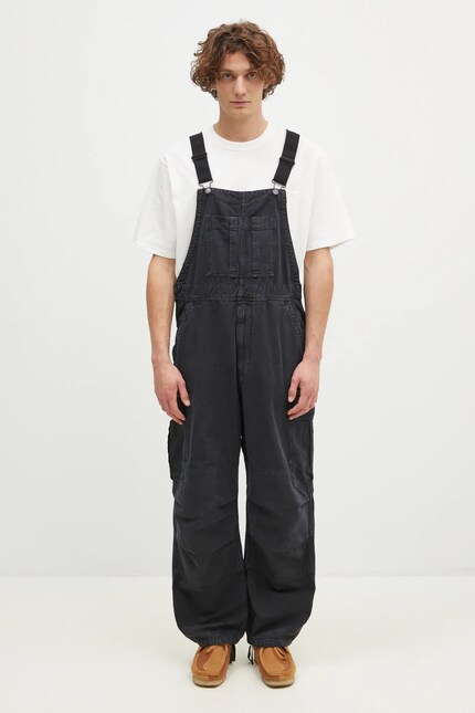 Carhartt WIP denim overalls Cargo Bib Overall black color I033752
