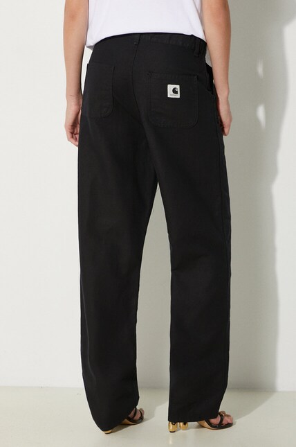 Carhartt WIP linen blend trousers Ethel Double Knee Pant black
