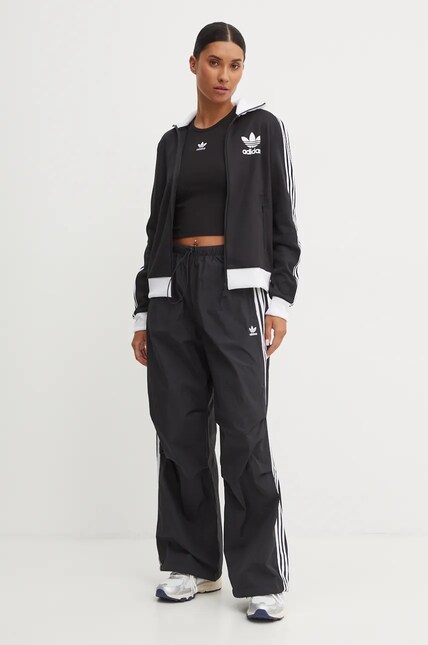 Штани adidas Originals Adicolor жіночі колір чорний візерунок